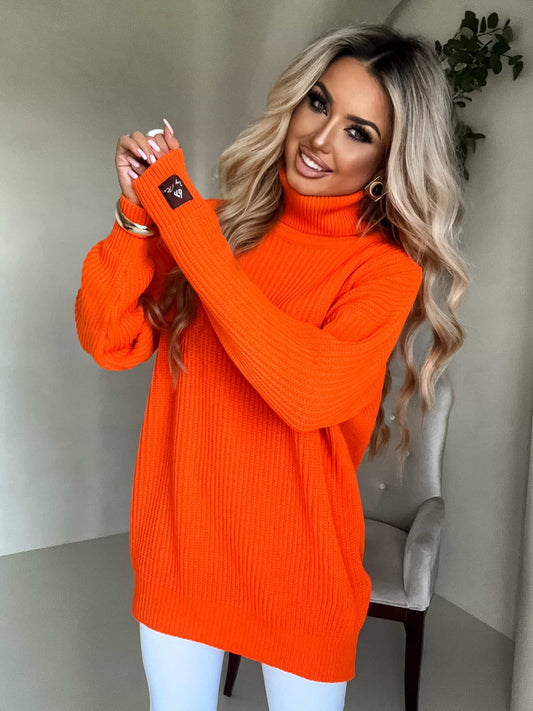 Rollkragenpullover LAVER - Orange