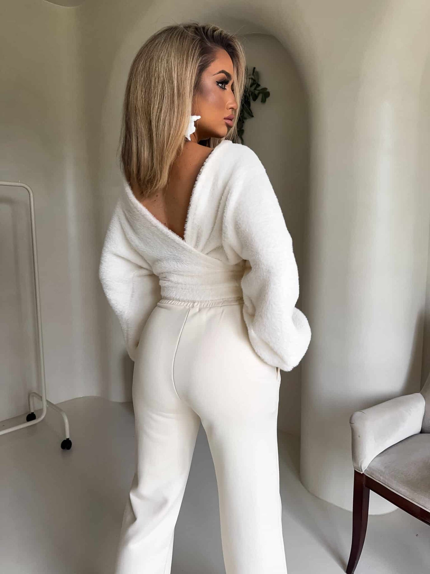 Damenbluse KAIRA TEDDY – ecru