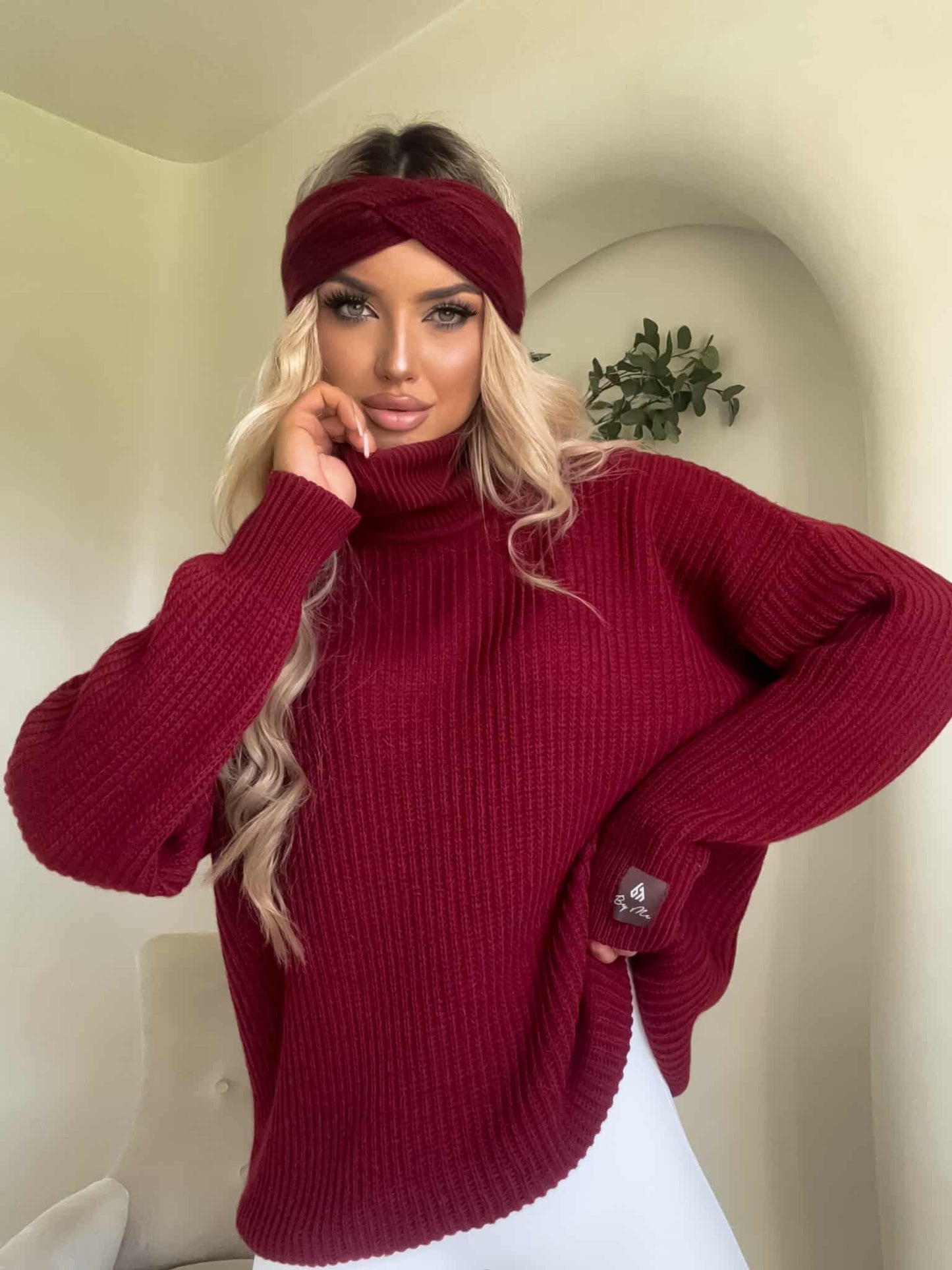 Rollkragenpullover LAVER - Bordeaux