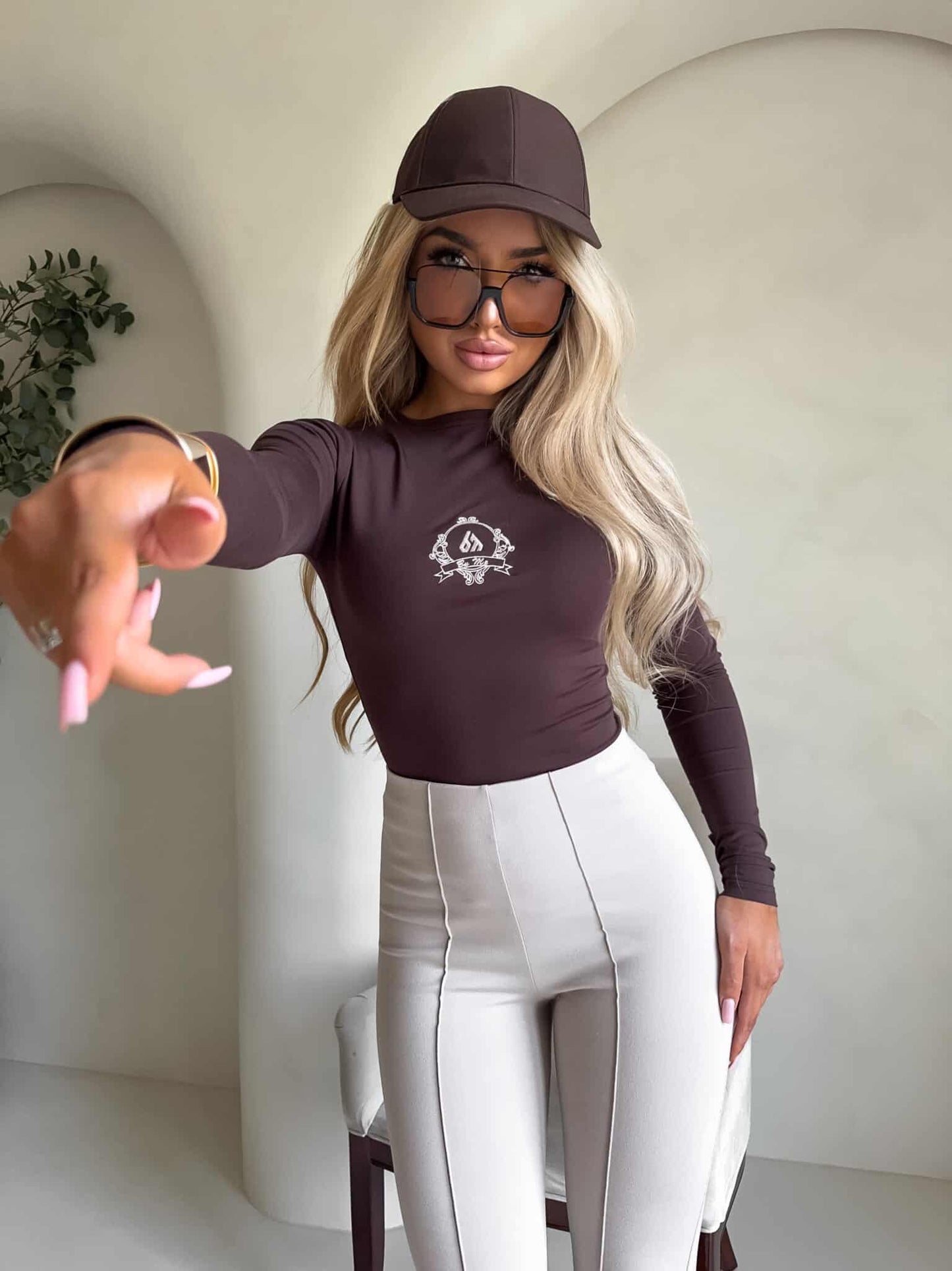 Damenbluse SKIN MEDIOLAN – SCHOKOBRAUN