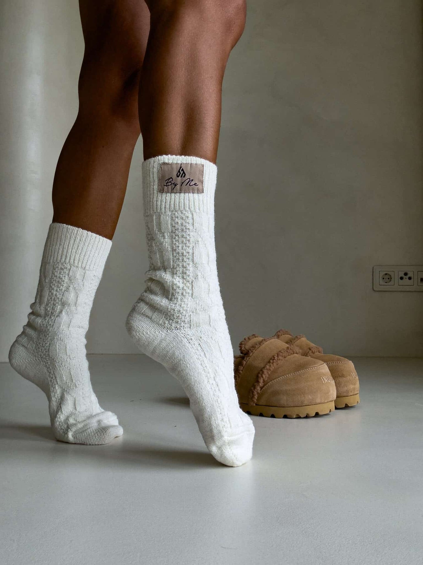 Socken WOOL – ecru