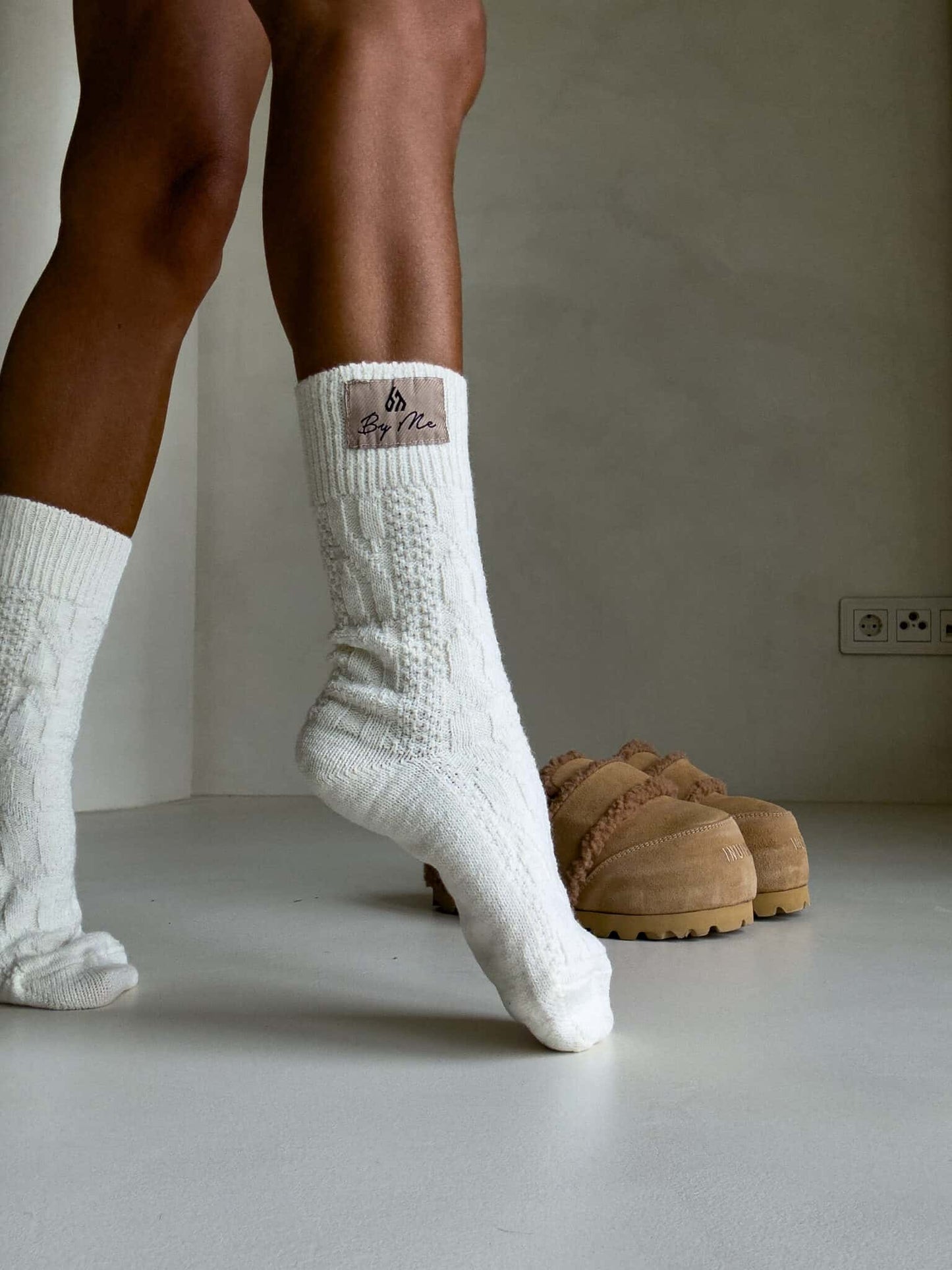 Socken WOOL – ecru