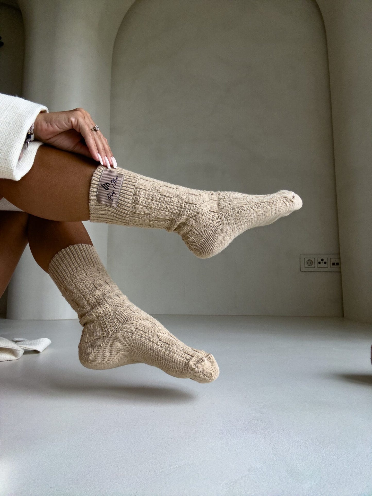 Socken WOOL – beige