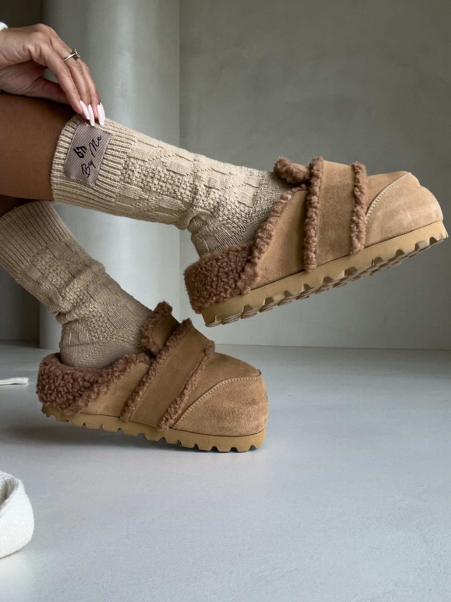 Socken WOOL – beige