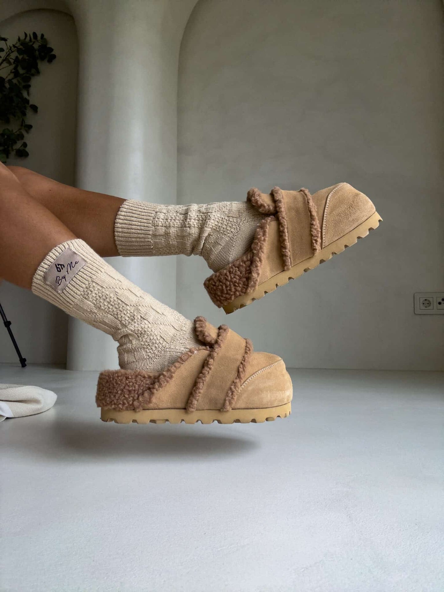 Socken WOOL – beige