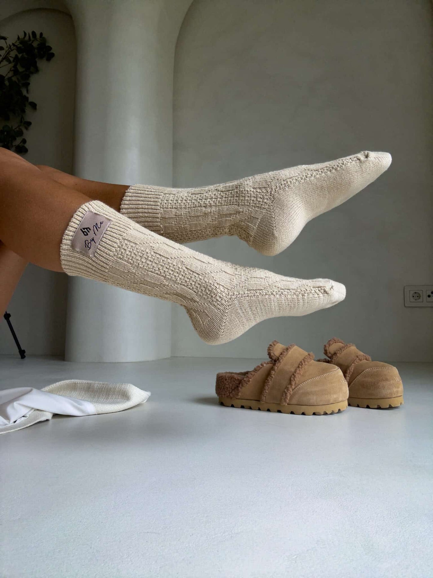 Socken WOOL – beige