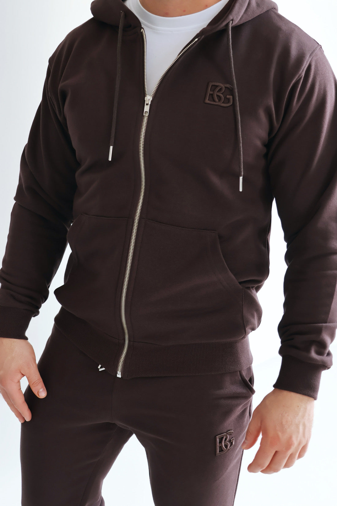 SWEATSHIRT HERREN BG ZIPPY | DUNKELBRAUN