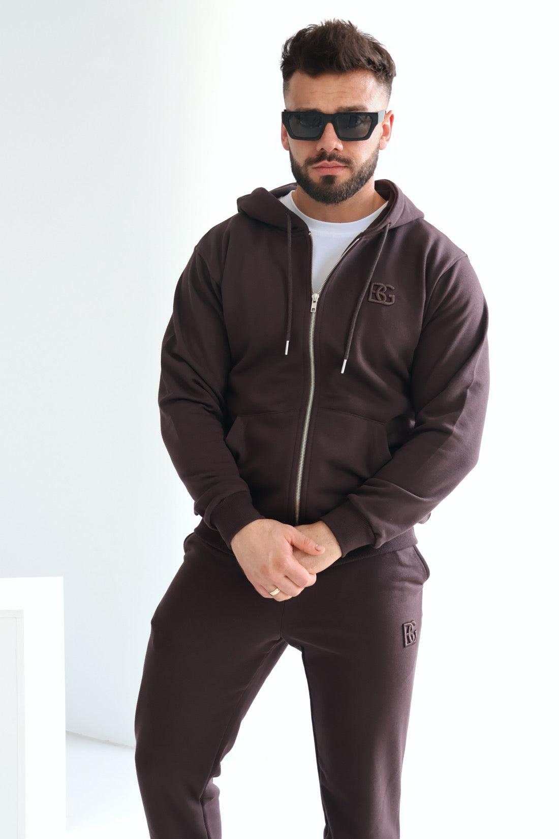 SWEATSHIRT HERREN BG ZIPPY | DUNKELBRAUN