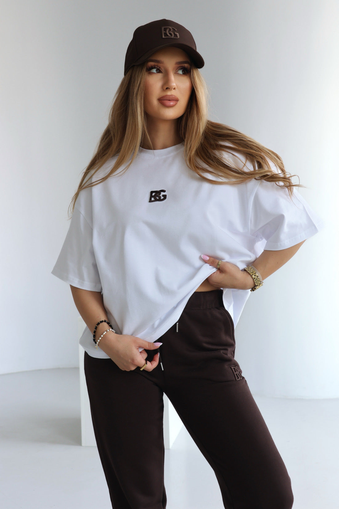 T-SHIRT BG OCEAN | WEIẞ -DUNKELBRAUN