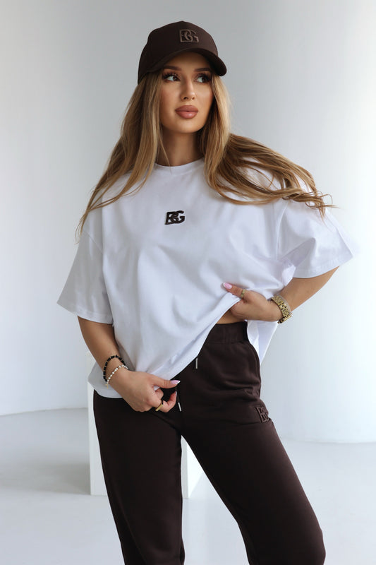 T-SHIRT BG OCEAN | WEIẞ -DUNKELBRAUN