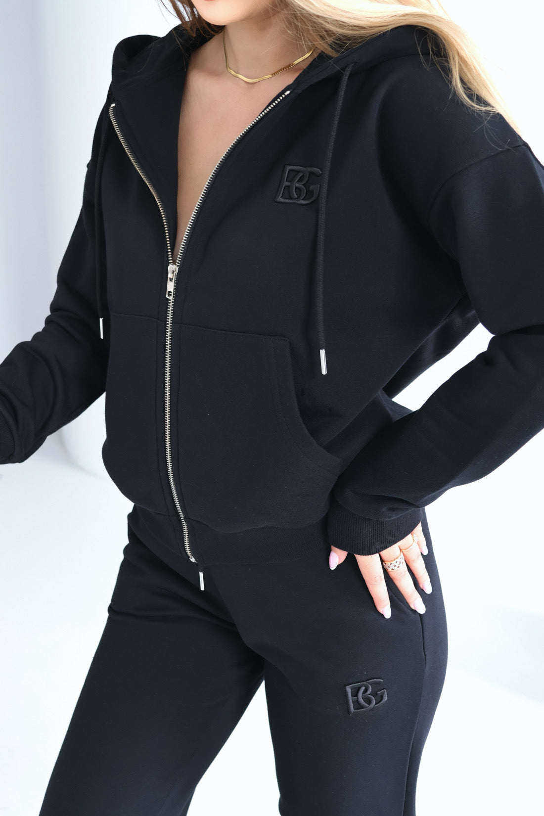 SWEATSHIRT BG ZIPPY | SCHWARZ