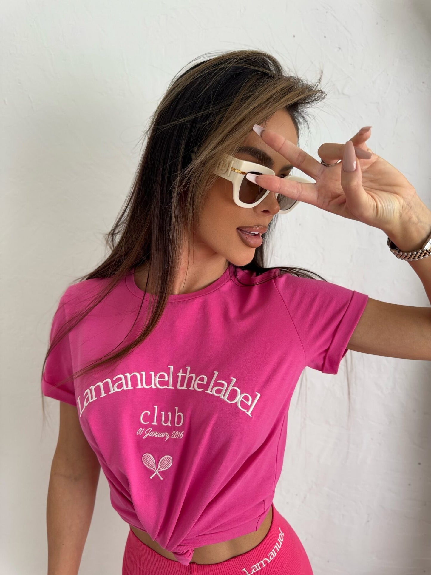 T- Shirt Besties La Manuel Fuchsie