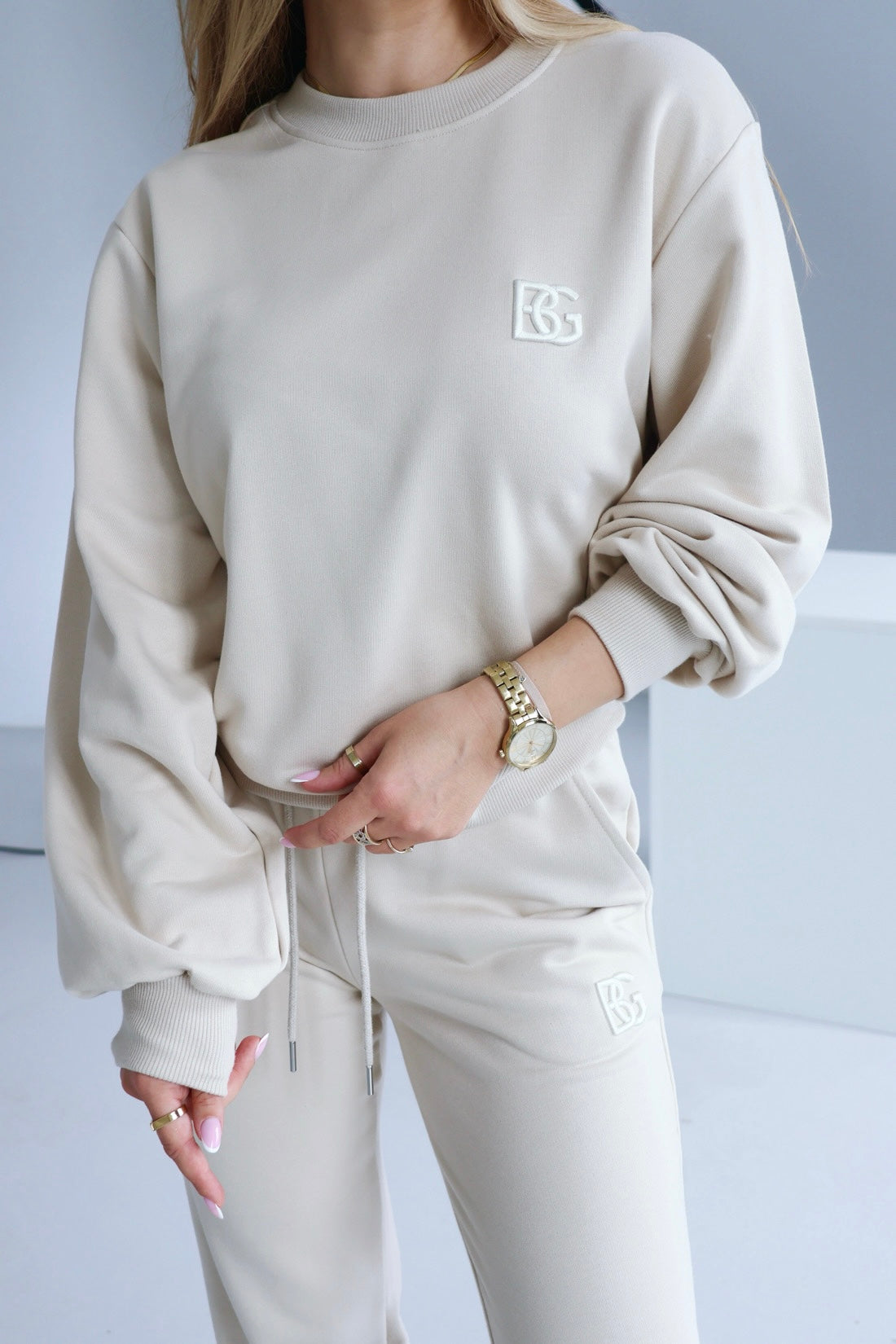 SWEATSHIRT BG BASIC | HELLBEIGE