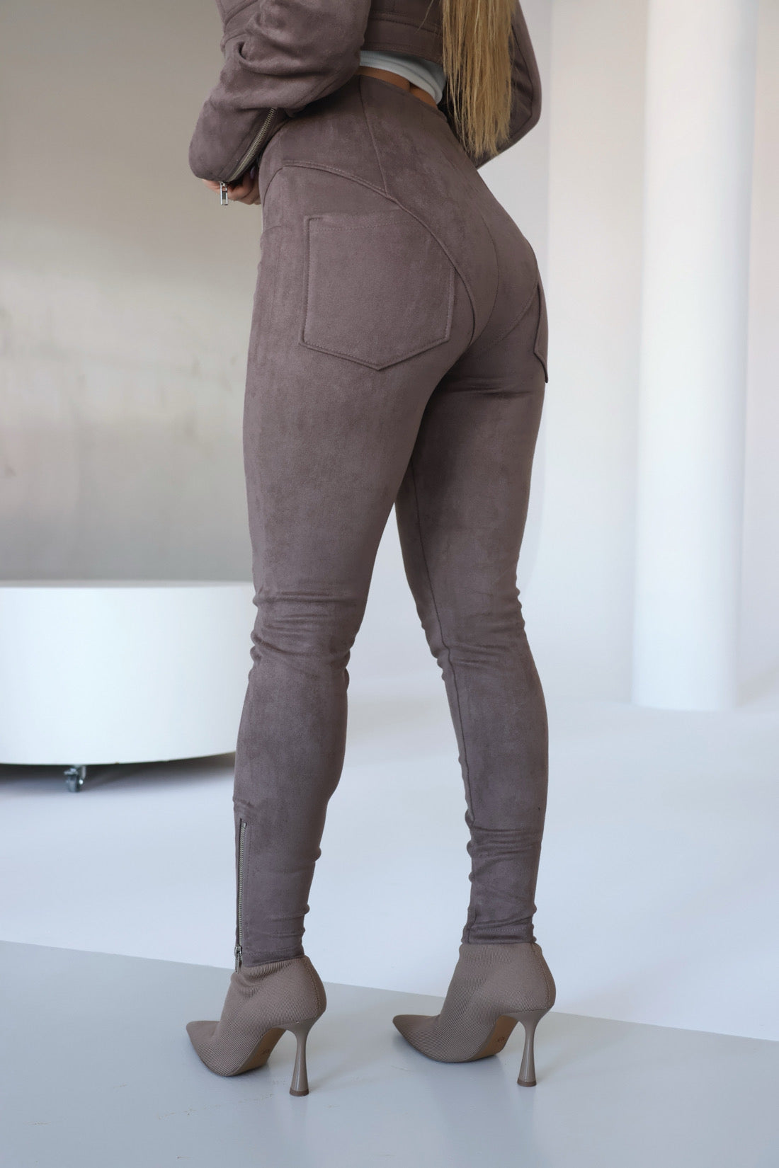 LEGGINGS BG BUTTON | CAPPUCCINO