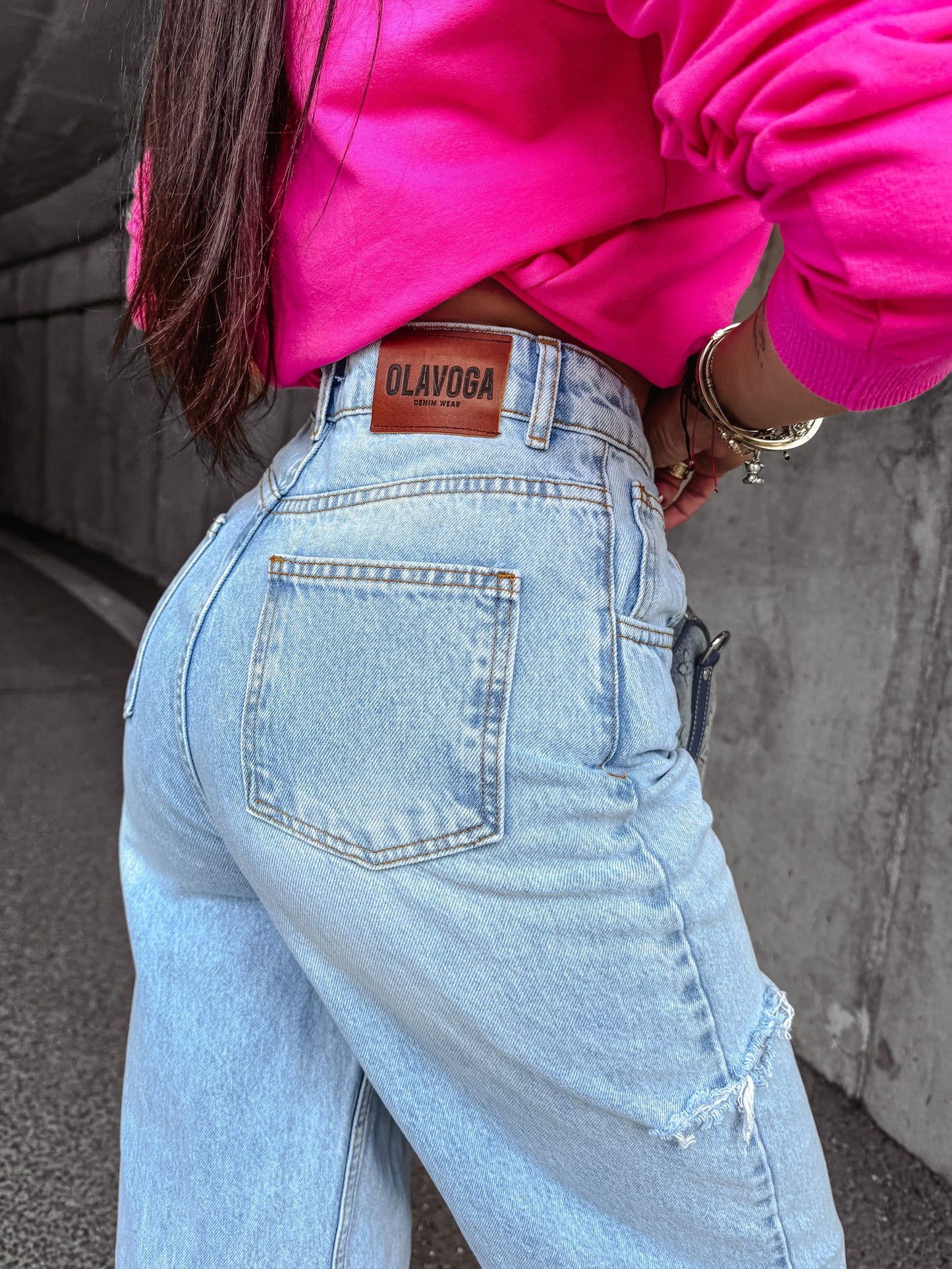 Jeans Riga Olavoga Baggy Fit Hellblau