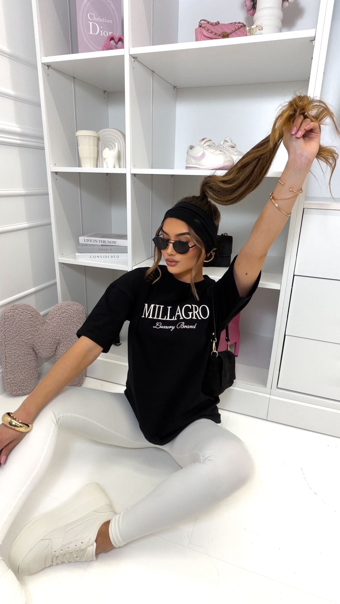 T- Shirt Millagro Luxury Brand | Schwarz- Weiß