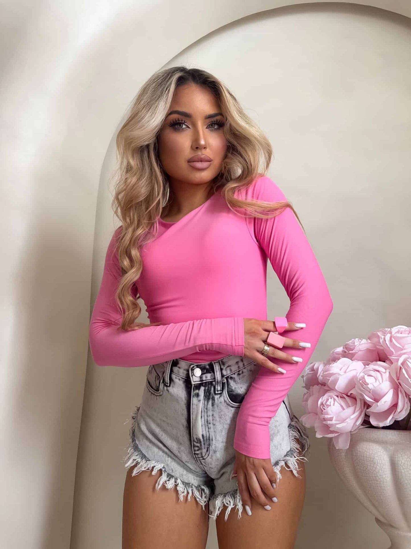 Langarmshirt Damen LINDA BY ME | PINK