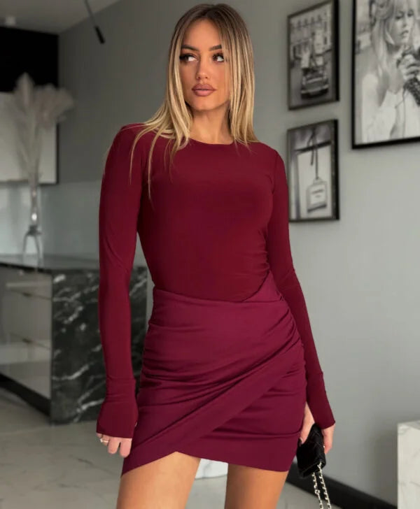 Damenbluse Mertina Bordeaux