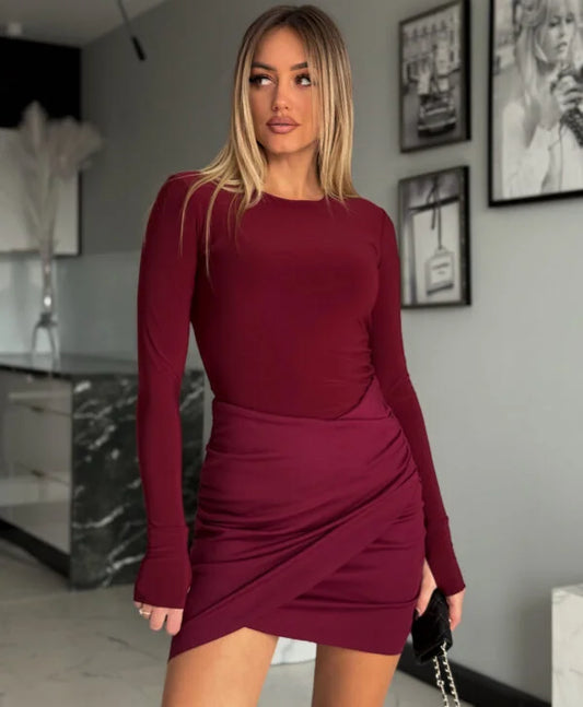 Damenbluse Mertina Bordeaux
