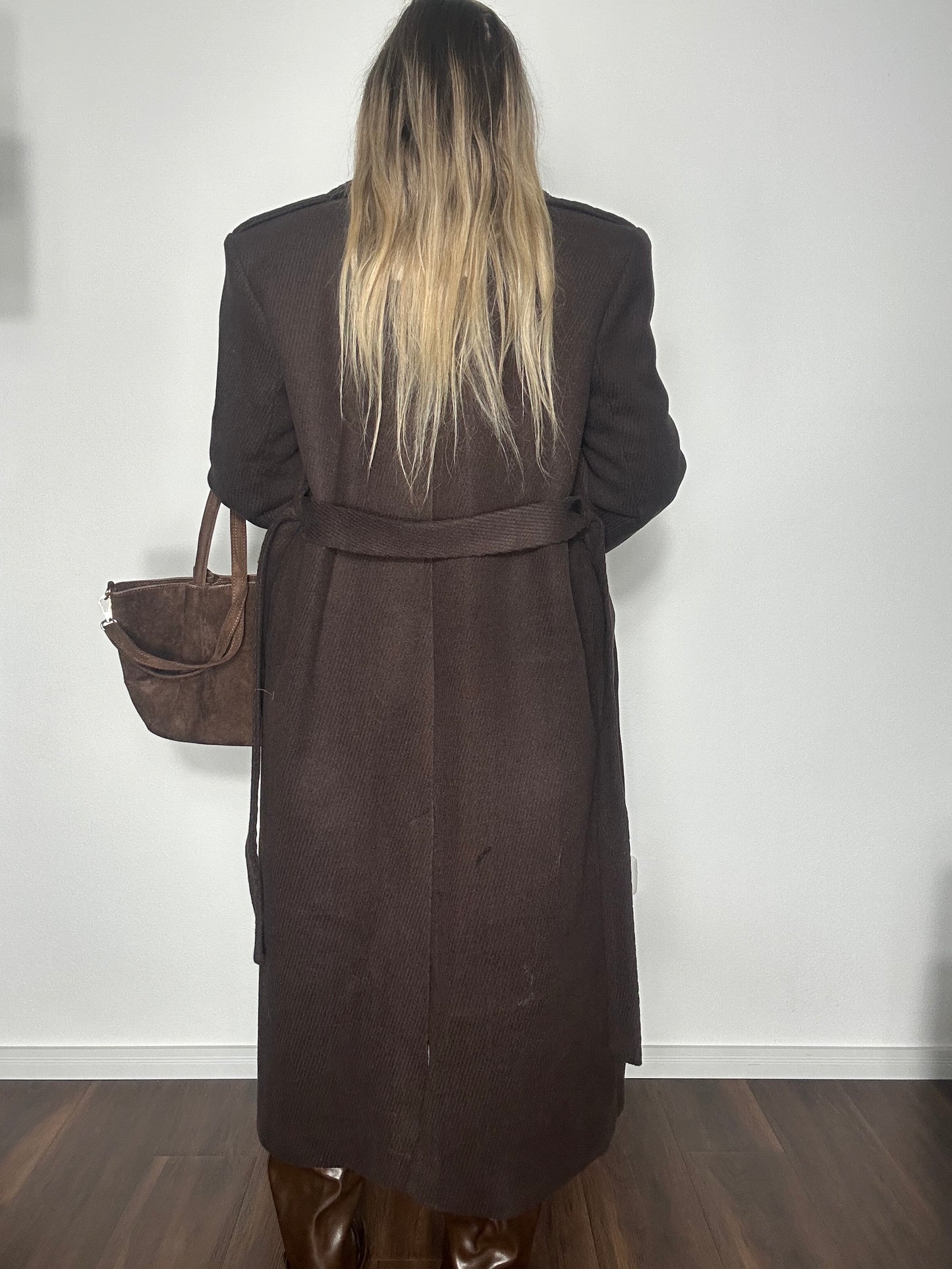 Mantel Lang SCHOKOBRAUN