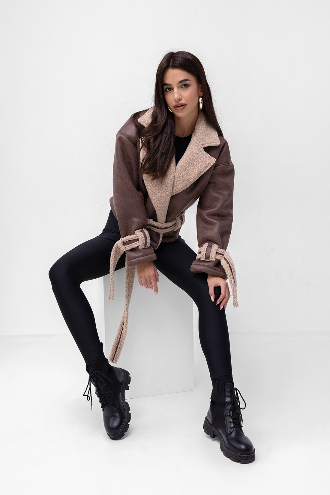 Kunstfelljacke VASARI SCHOKOBRAUN