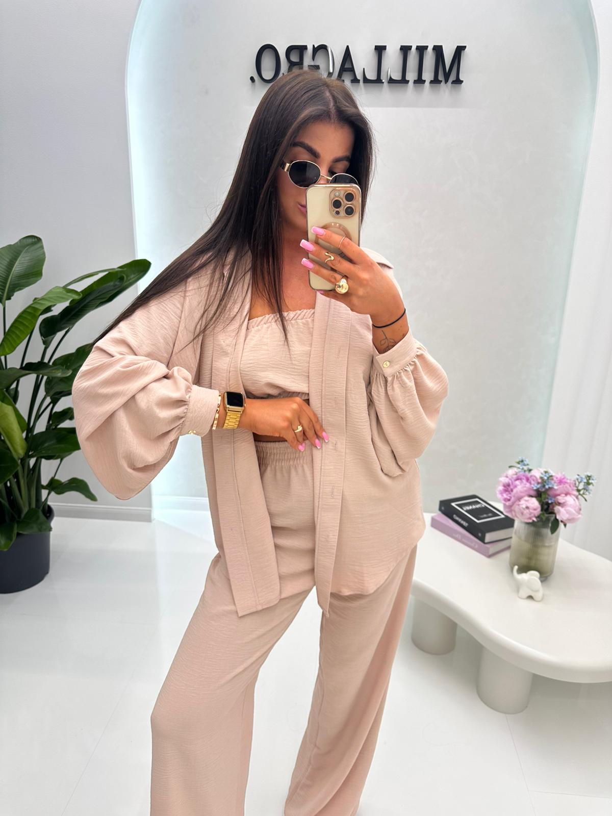 Dreiteiler Set Damen Molly Beige
