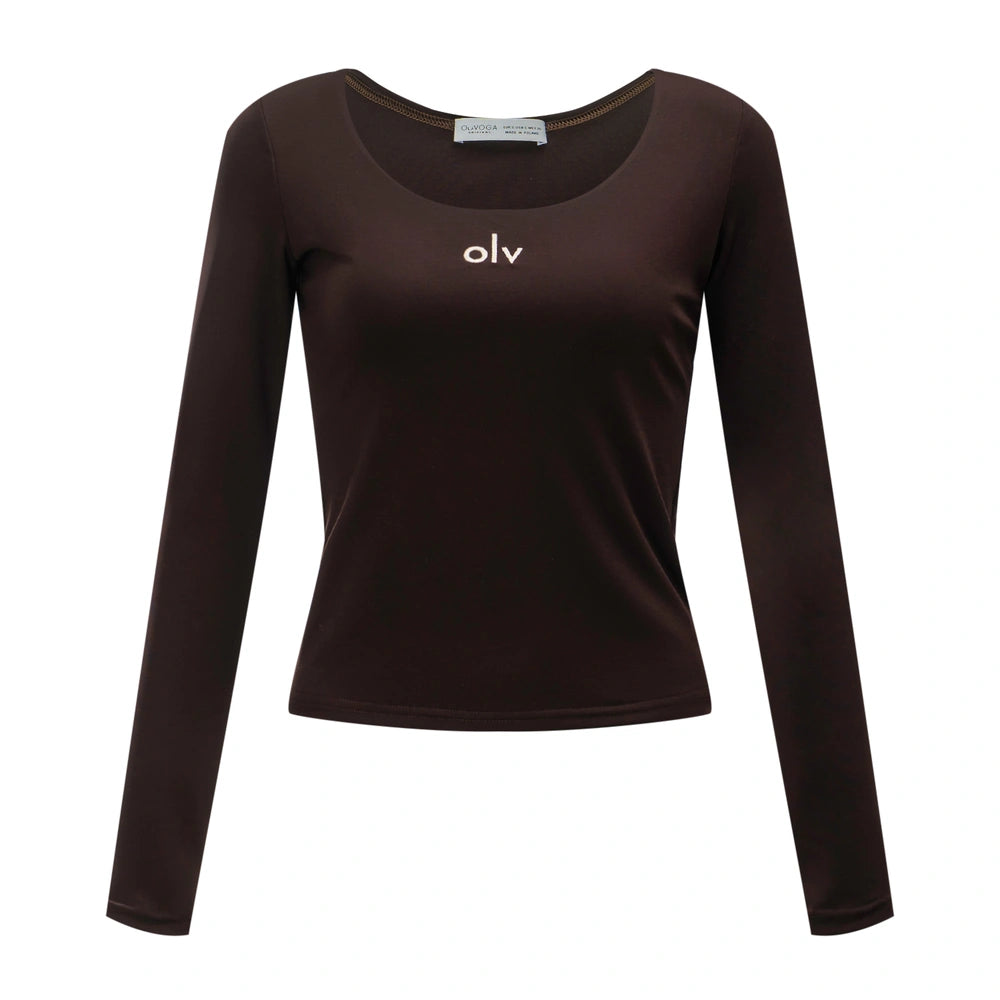 Langarmshirt Hazzy OlaVoga Braun