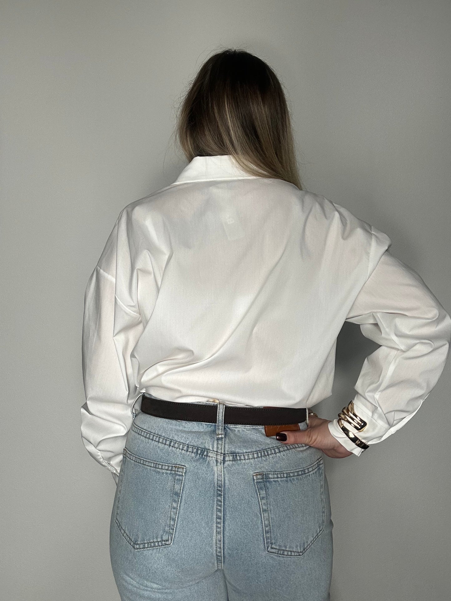 Damenbluse Klassisch Weiß