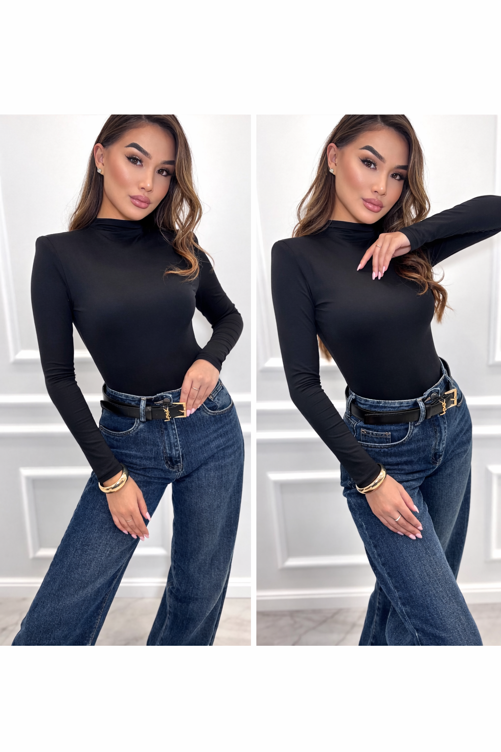 Damenbluse BASIC Schwarz