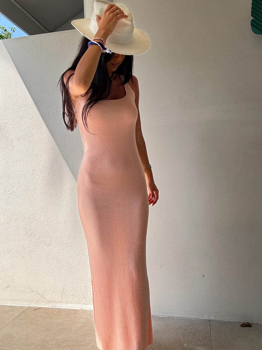 Maxikleid Nadi By Me | Aprikosenfarbe