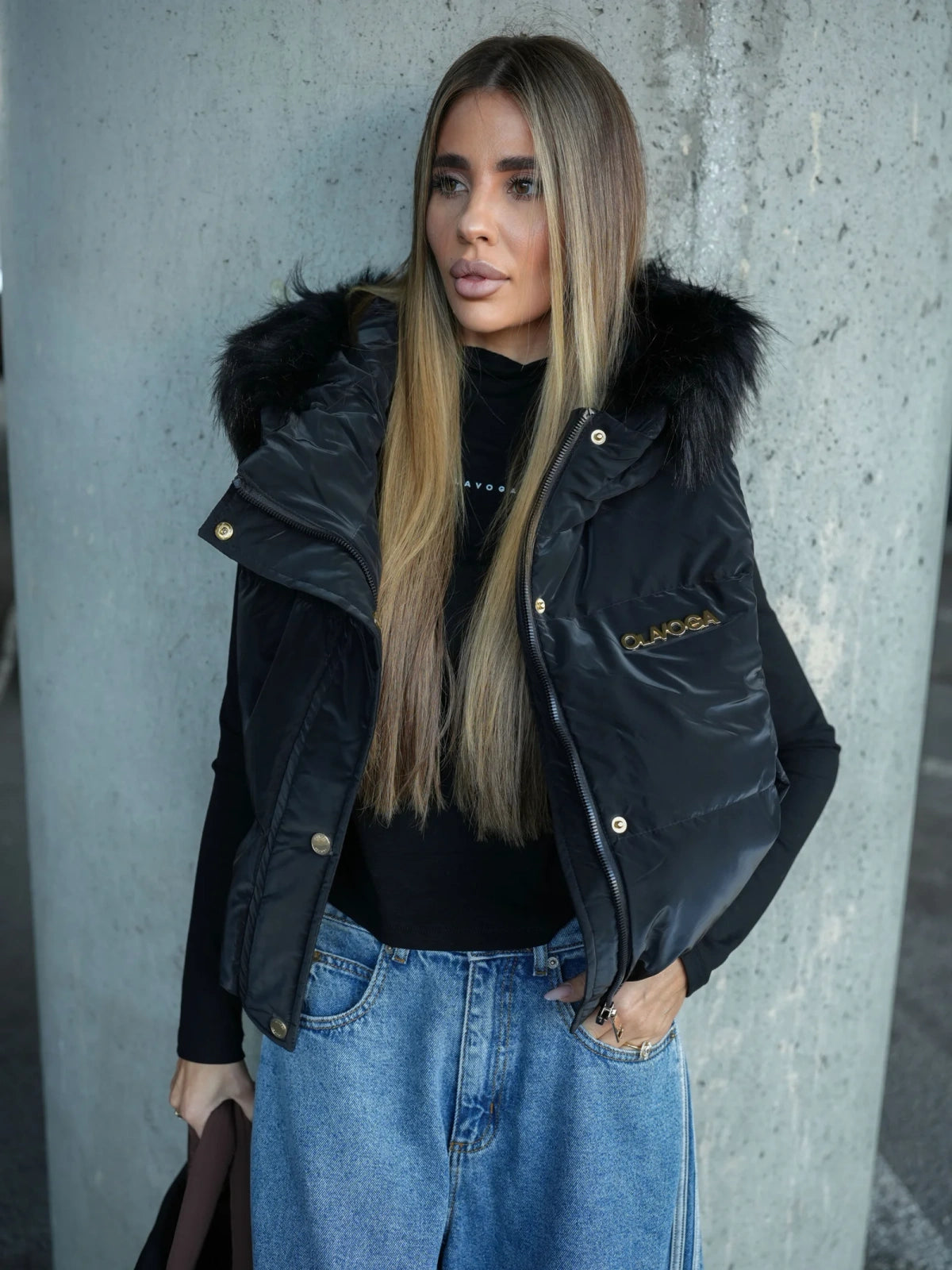 Steppweste OLAVOGA SIERY Schwarz