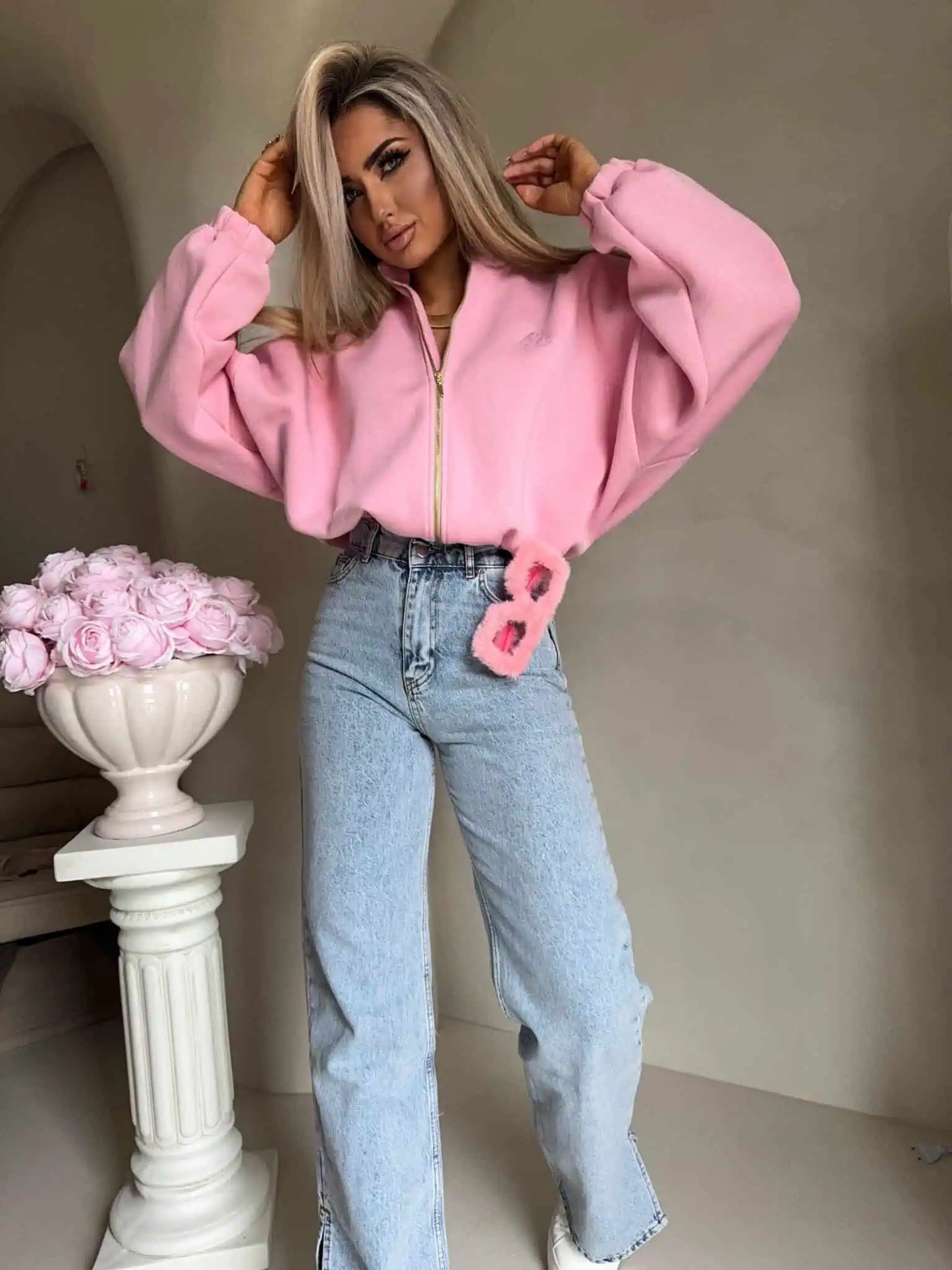 Sweatshirt By Me BESTIE rosa