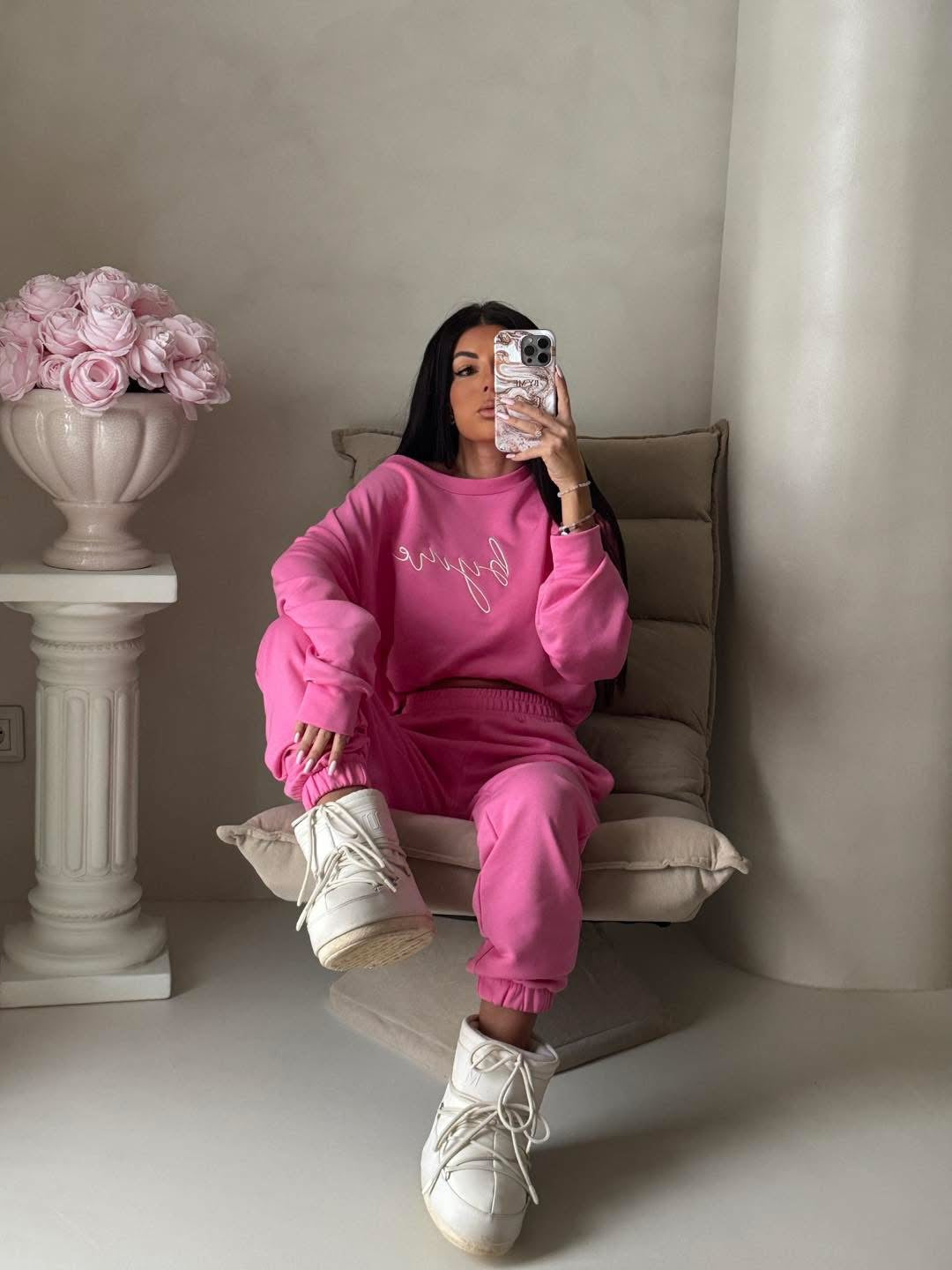 Sweatshirt LOGO BY ME PINK