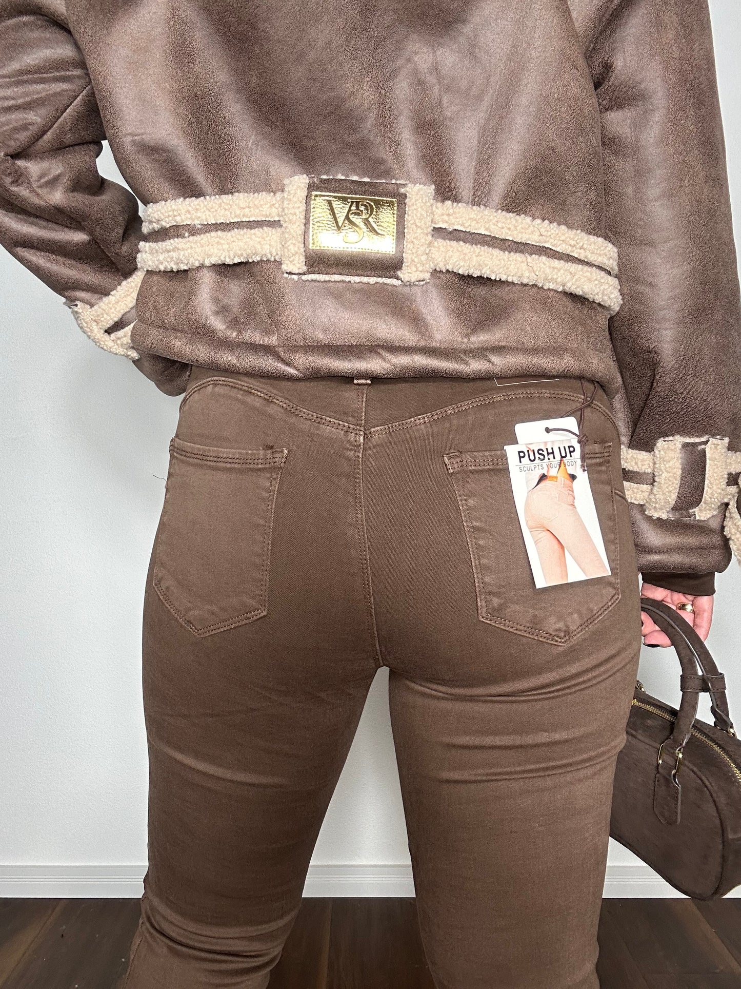 Damenhose Jeans Damen SCHOKOBRAUN