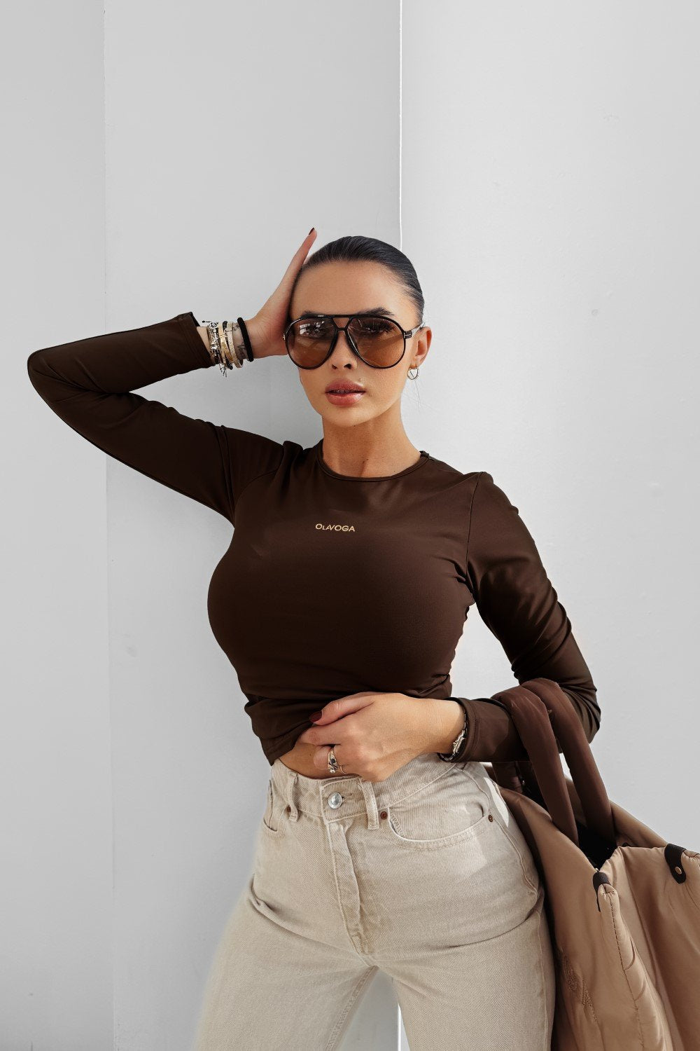 Langarmshirt SIMI OLAVOGA Braun