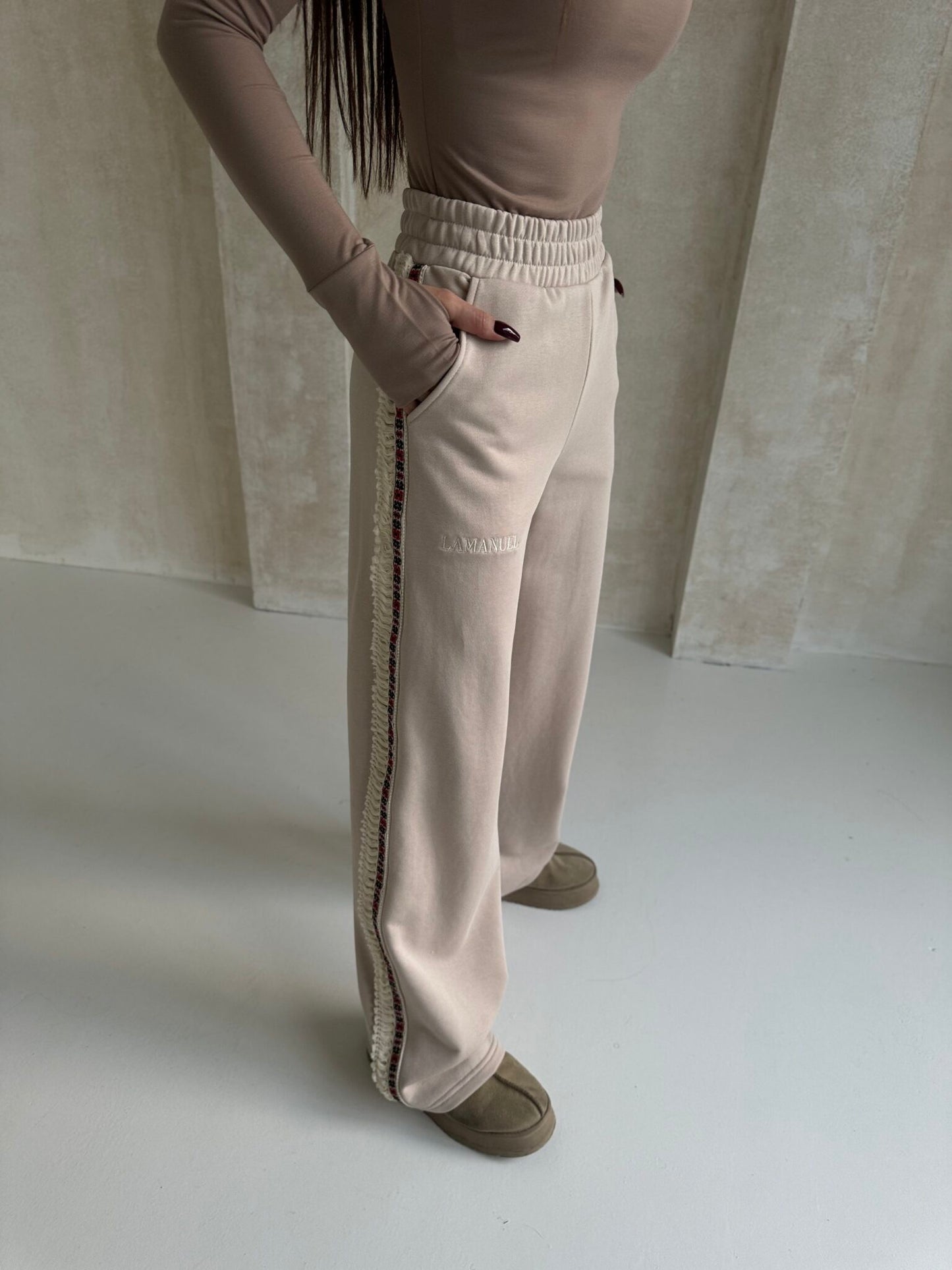 Damenhose La Manuel Roots Beige