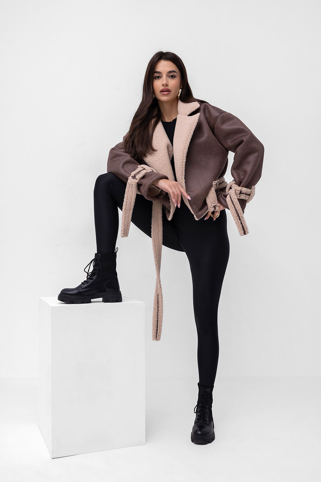 Kunstfelljacke VASARI SCHOKOBRAUN