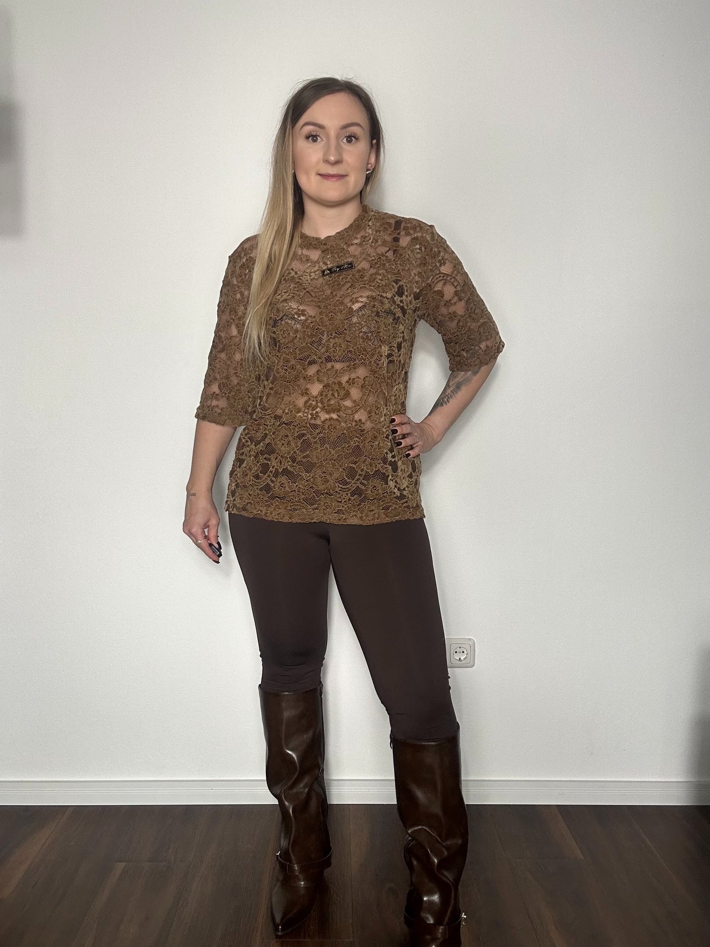 Damenbluse MARMARIS Velours  - Schoko