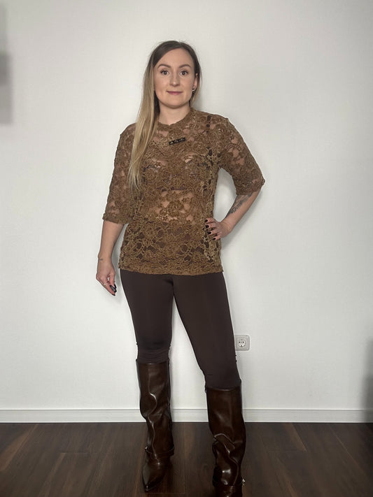 Damenbluse MARMARIS Velours  - Schoko