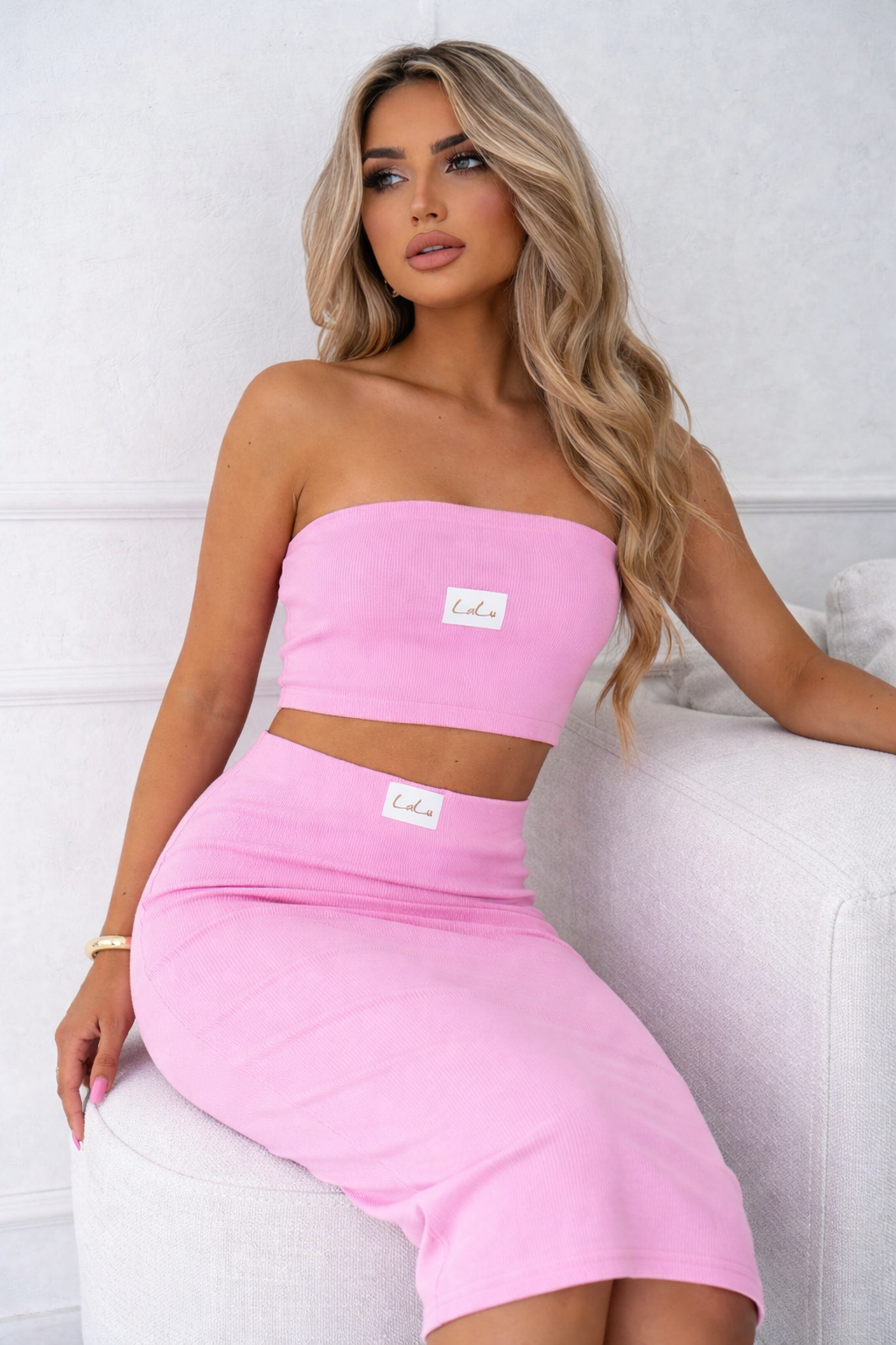 Zweiteiler Lalu 🌸 Set aus Baumwolle | Rosa