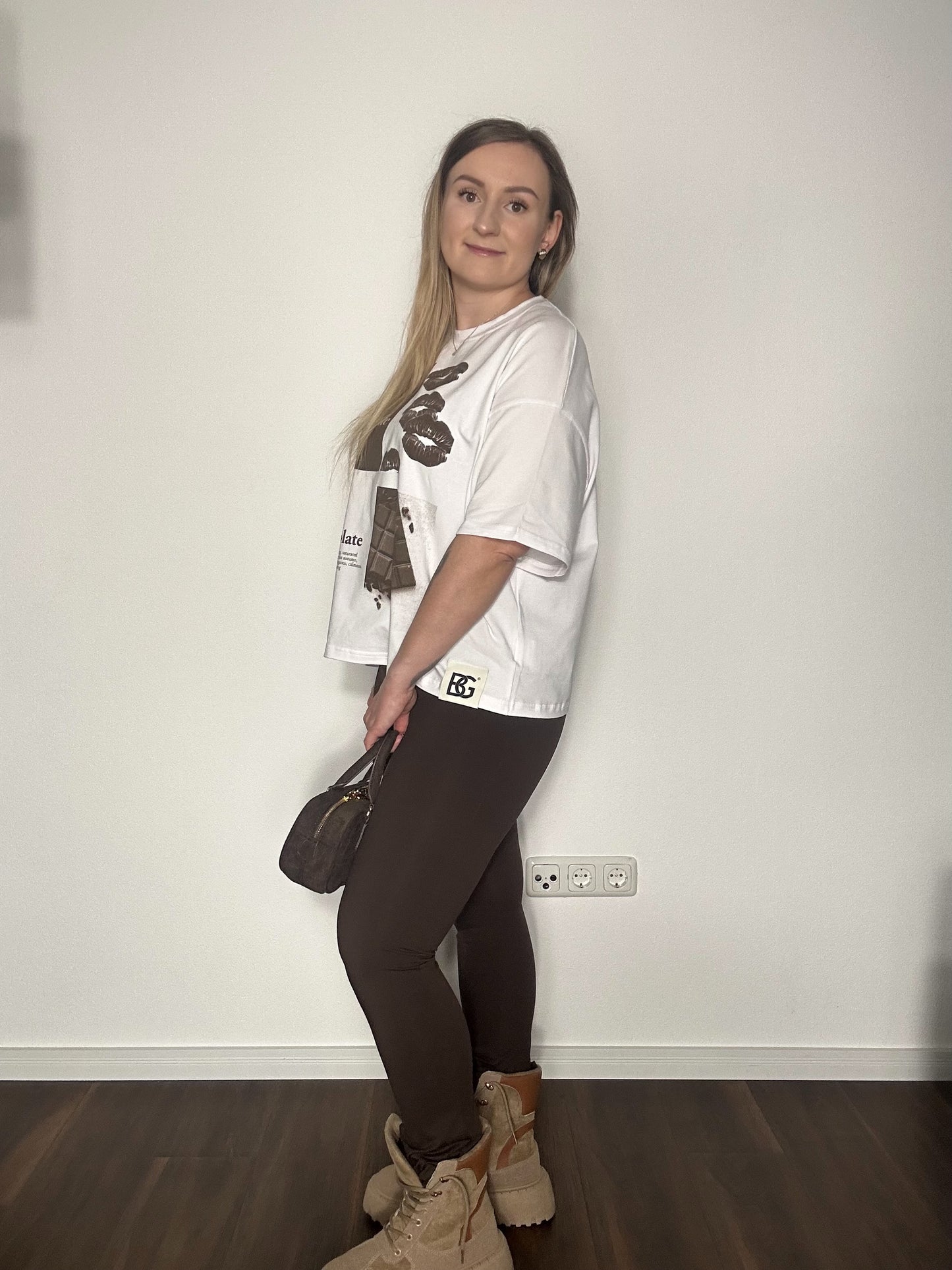 T- Shirt BG SCHOKOLADE WEISS