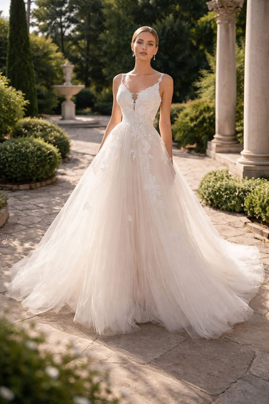 Brautkleid Hochzeitskleid Garden Creme Größe 38