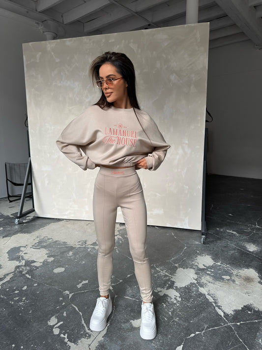 Leggings Damen beige 