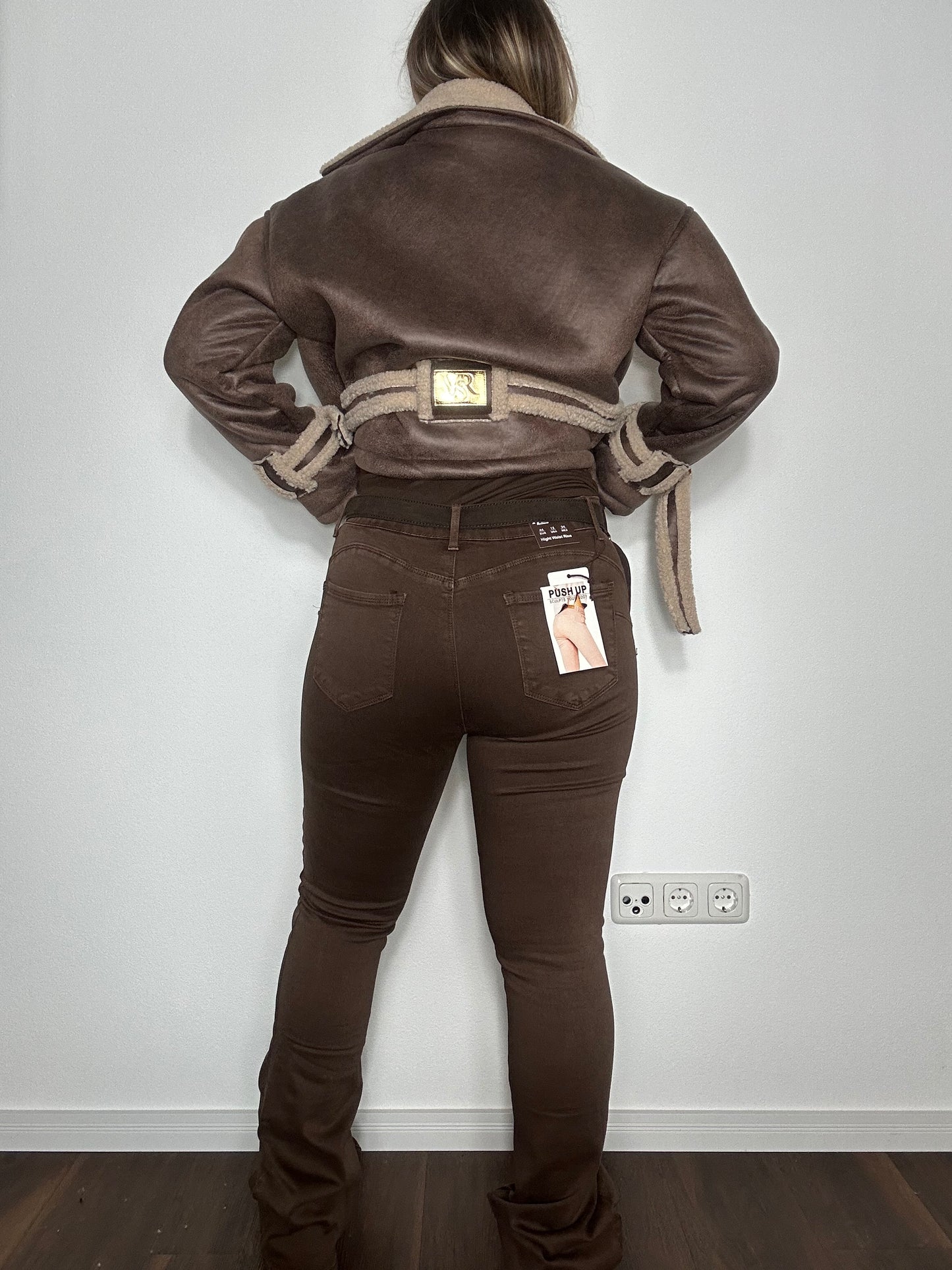 Damenhose Jeans Damen SCHOKOBRAUN