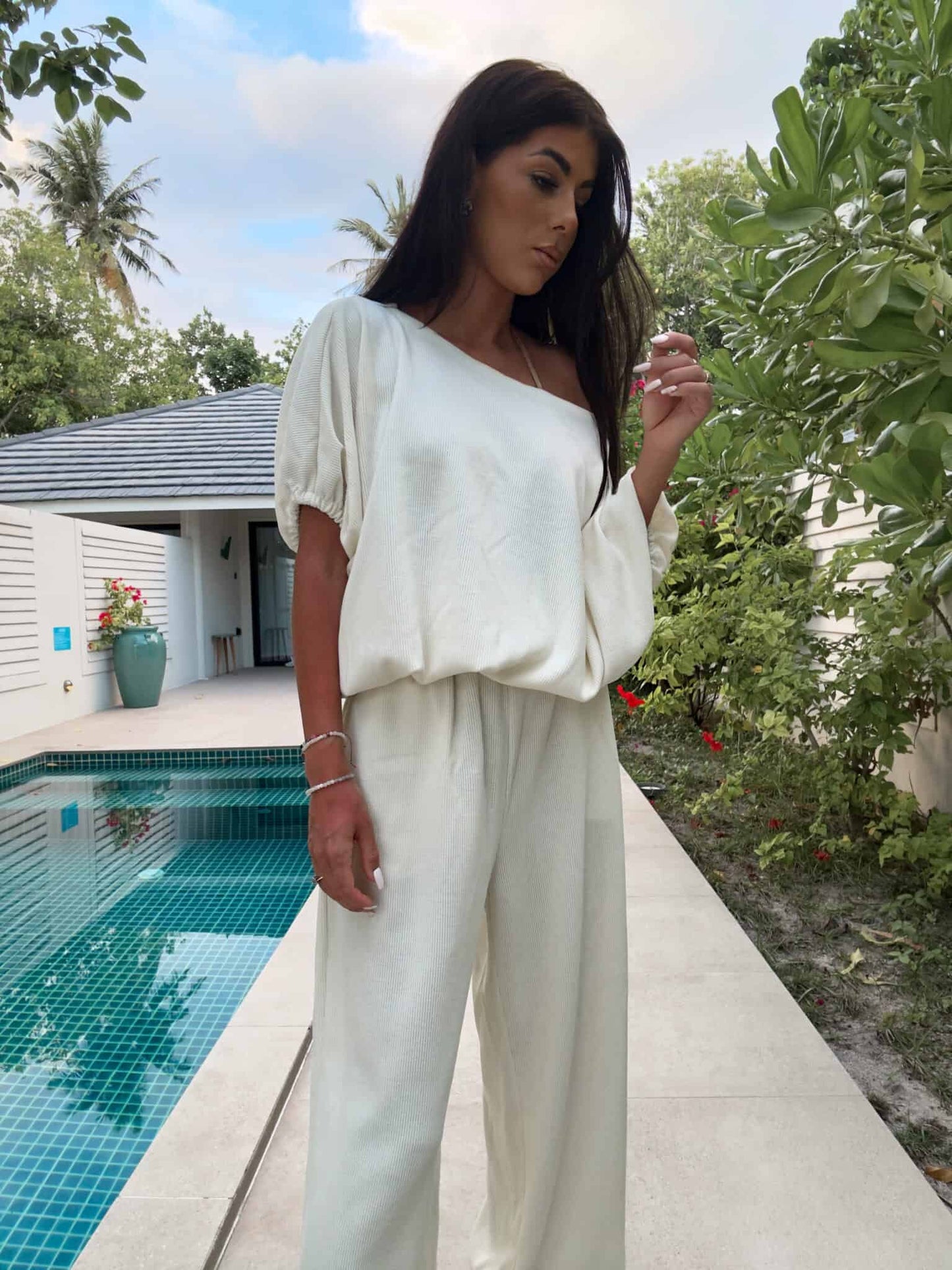 Zweiteiler LUXE BY ME ECRU