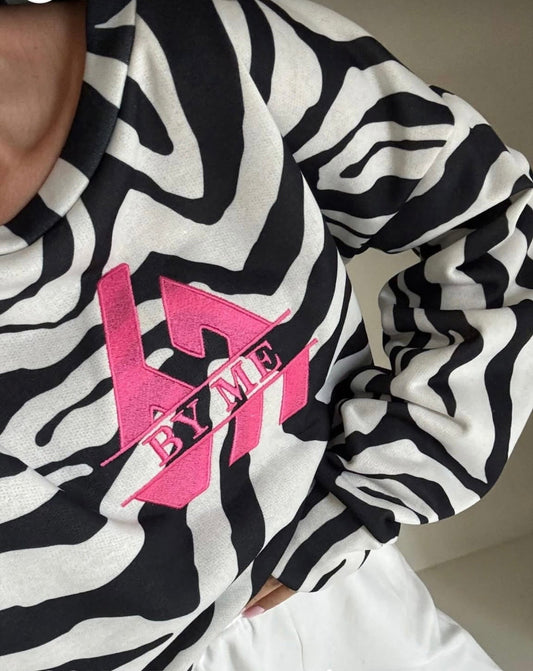 Sweatshirt LUXIT – Zebra PINK