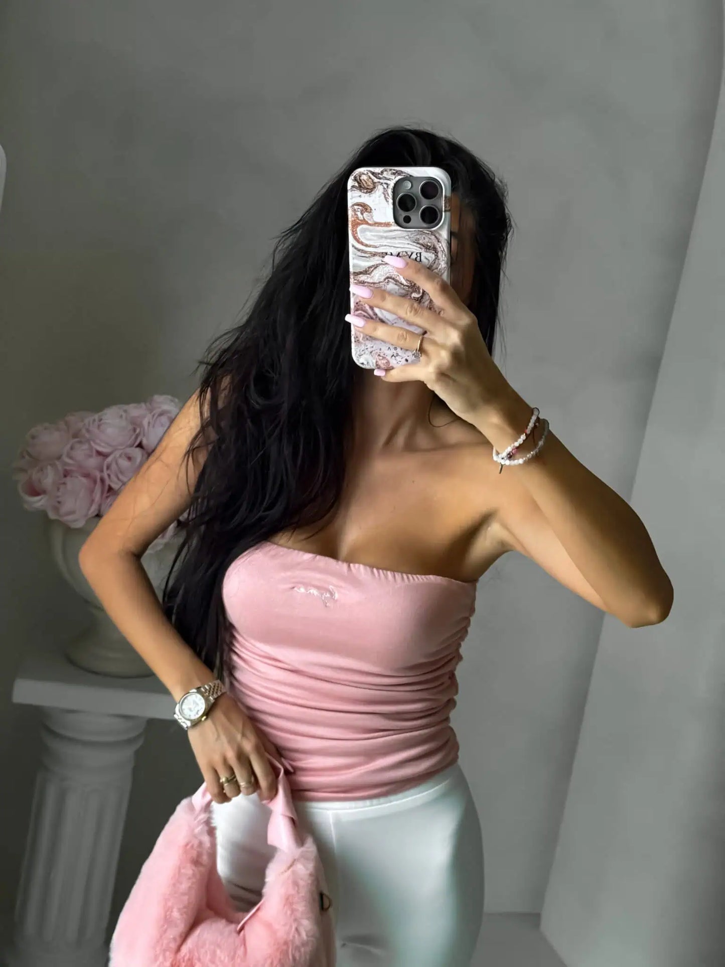 Damen Top MAVEN By Me -Aprikosenfarbe