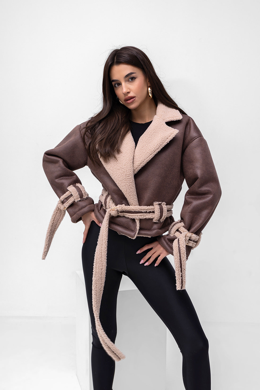 Kunstfelljacke VASARI SCHOKOBRAUN