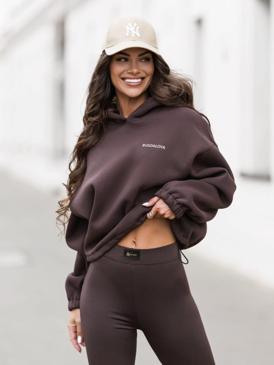 Sweatshirt By Mia Bugdalova SCHOKOBRAUN