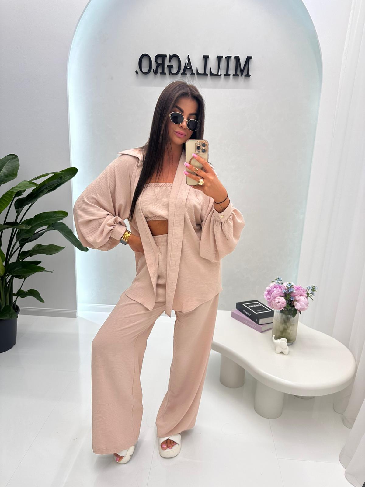 Dreiteiler Set Damen Molly Beige